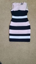Tommy Hilfiger Girls Pale Pink Blk/White Stripe Sleeveless Dress Size 2P