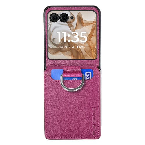 For Motorola Razr 50 60 Ultra Wallet Case Leather Ring Holder Shockproof Cover - Picture 47 of 79