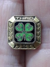 Vintage 4H FOUR H ~ G.F. GOLD Filled 3rd YEAR LAPEL PIN