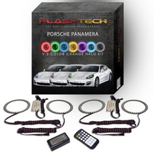 RGB Angel Eye LED Halo kit with RF Remote for 10-13 Porsche Panamera Headlights