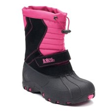 Totes Josie Toddler Girls' Winter Boots Size 4- Waterproof-Pink/Black