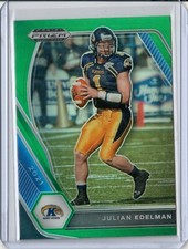 2021 Panini Prizm Draft Picks Julian Edelman Green Prizm #66 Collegiate 