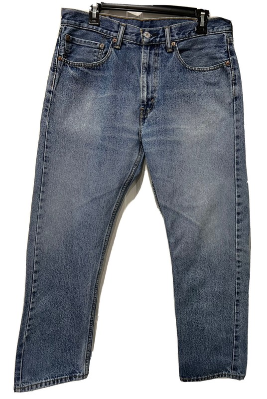 Preowned Mens Levi's 505 Regular Fit Straight Leg Jeans 100% Cotton Size W34 L29