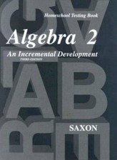 Saxon Algebra 2: Homeschool Testing Book - Pa...