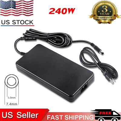 AC Adapter Charger & Power Cord For Dell Alienware M17X R3 R4 R5 M18X M15x 240W