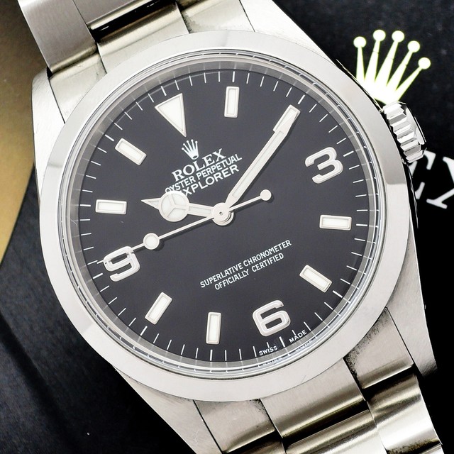 Rolex Explorer Men's Black Watch 