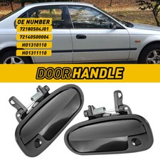 Exterior Door For Handle 96-2000 Honda Civic Set Of 2 Front Plastic Primed Parts