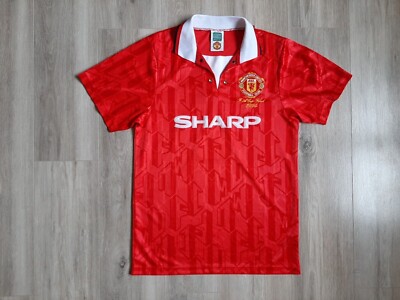 Manchester United Football Shirt 1992/1994 Jersey Size M Score