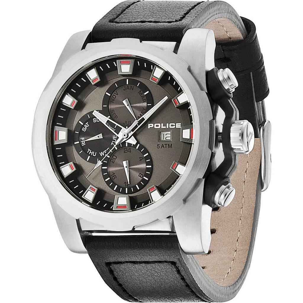 Orologio POLICE Multifunzione Speedster Uomo Pelle Acciaio