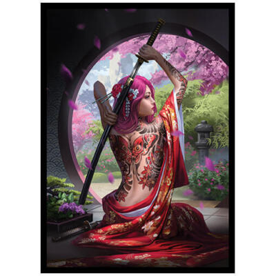 sexy mtg card sleeves Katomula 100 PCS with 100 PCS Perfect Fit Sleeves, Art Matte Card Sleeves with Inner Sleeves - Fit Standard Size Cards fitting Standard mtg cat card sleeves Sexy