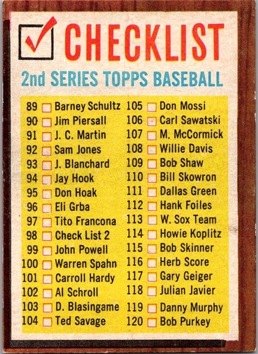 Tarjetas de béisbol Topps 1962 completan el conjunto que elijas #1-109 - Imagen 193 de 216
