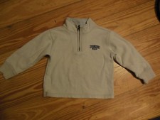 OshKosh Bgosh Boy's Beige 1/4-zip Mock Neck Sweatshirt, Size 4