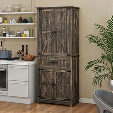 72" Tall Kitchen Pantry Storage Cabinet Cupboard with Drawer  Adjustable Shelf