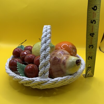 Vintage Capodimonte Italy Porcelain Ceramic Cherry Fruit Basket | eBay