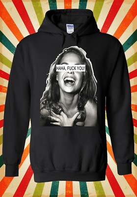 HAHA F*ck You Smile Girl lustig cool Männer Frauen Unisex Top Hoodie Sweatshirt 1619