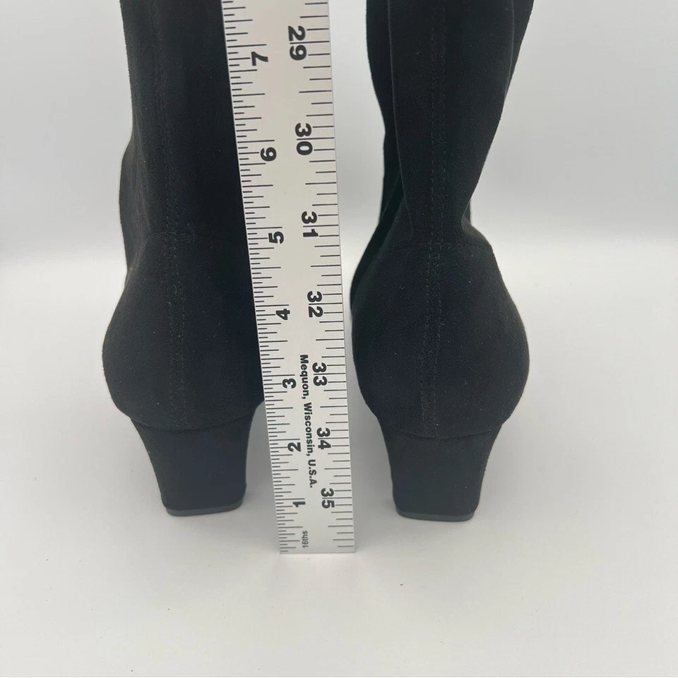 Botas Anne Klein para mujer 8,5 negras cremallera lateral media pantorrilla nuevas sin caja Foto 3 de 4
