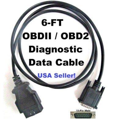 Replacement OBD2 OBDII Scanner Data Cable 4 Actron Elite AutoScanner Pro CP9190