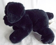 FAO Schwarz Fifth Avenue Plush Black Labrador Puppy 11" Dog Stuffed Animal