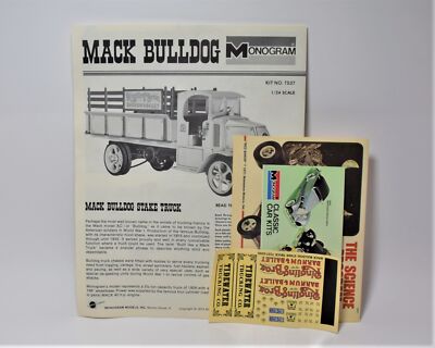 Monogram 7537 1/24 1920s Mack Bulldog Stake Truck OPEN BOX Plastic