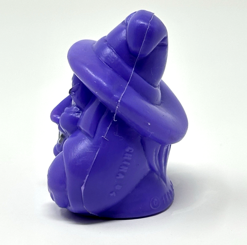 1990 PLC Halloween Viola Strega Plastica Dito Pupazzo Mani Grin Cappello 2" Usato - Foto 2 di 8