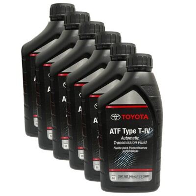6 Pk OEM Genuine Toyota ATF T-IV Automatic Transmission Fluid Oil 00279-000T4-01
