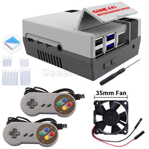 Spiel 4Pi NES Style ABS Case Kit mit Kühllüfter nur für Raspberry Pi 4 Modell B - Bild 6 von 13