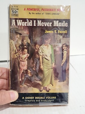 A World I Never Made James T. Farrell SIGNED 1952 Signet Double Volume Paperback