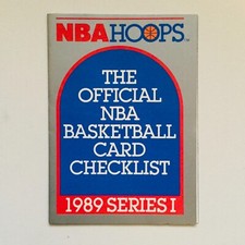 Hoops series 1 basketball rare redemption checklist booklet 1989