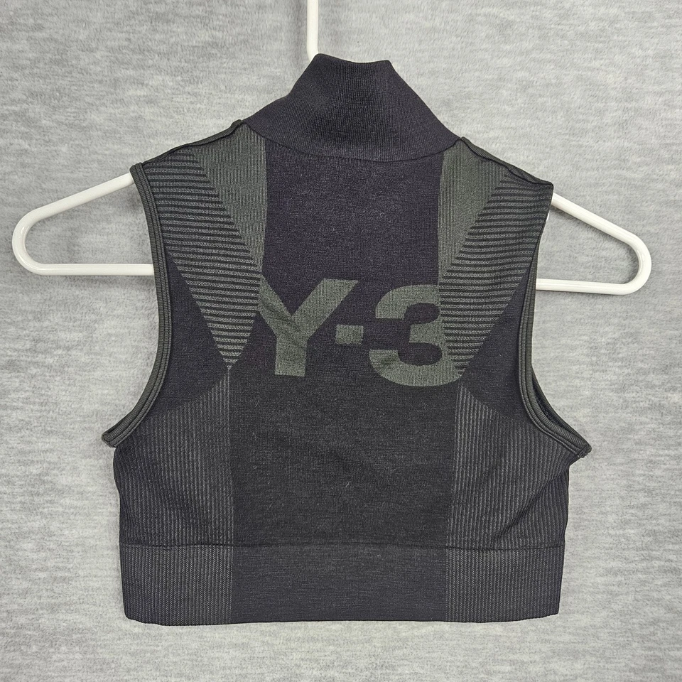 Top deportivo tejido acanalado sin costuras Y-3 Yohji Yamamoto para mujer talla XS Foto 2 de 4