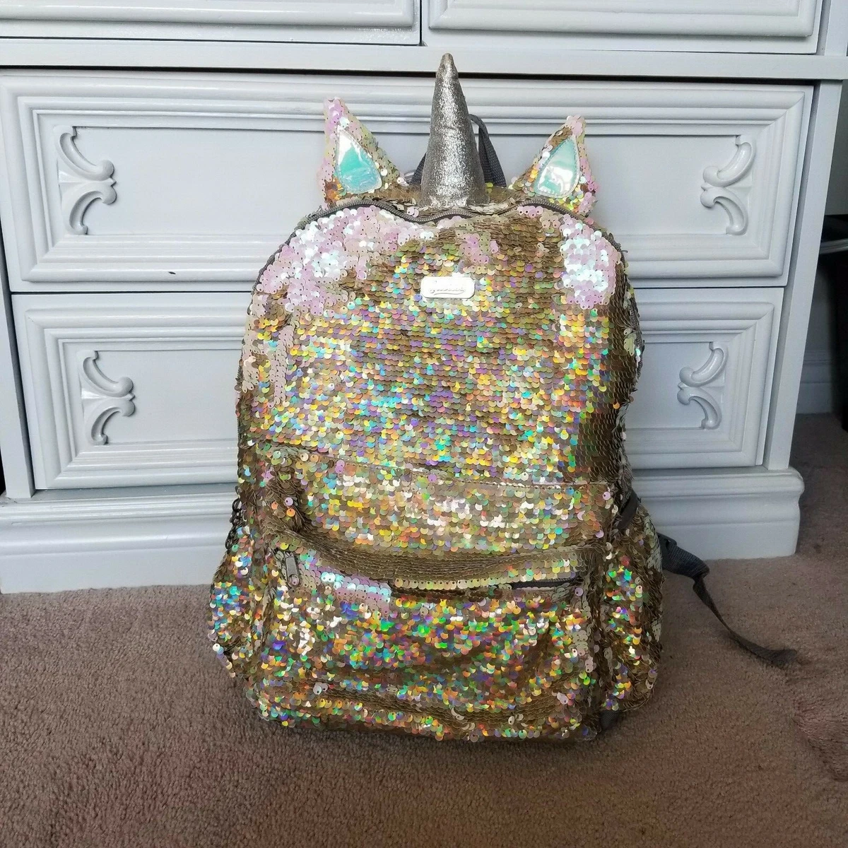 Justice flip shop sequin backpack