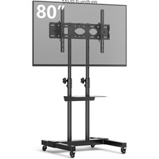 Mobile TV Stand Rolling TV Cart w/Mount Lockable Wheels for 32 47 55 70 inch TVs