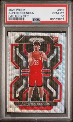Alperen Sengun Silver Wave Factory Set RC PSA 10 2021-22 Panini 