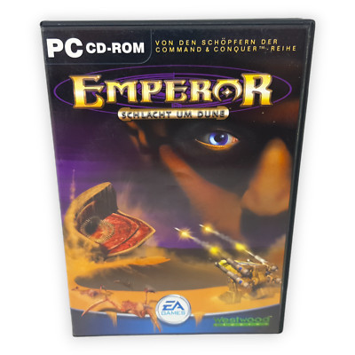 Emperor Schlacht um Dune PC Spiel CD ROM Vintage 98 ME EA Games 4 Disk Box 2001