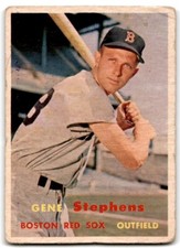 1957 Topps Gene Stephens Boston Red Sox #217