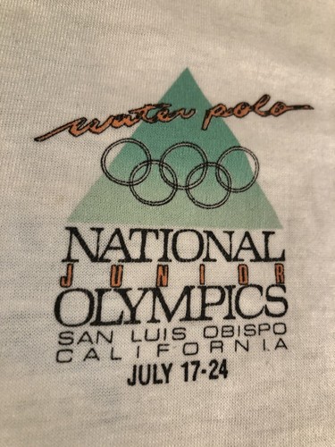 USA Water Polo 1987 National Junior Olympics white 50/50 tee shirt vintage rare - Picture 2 of 8