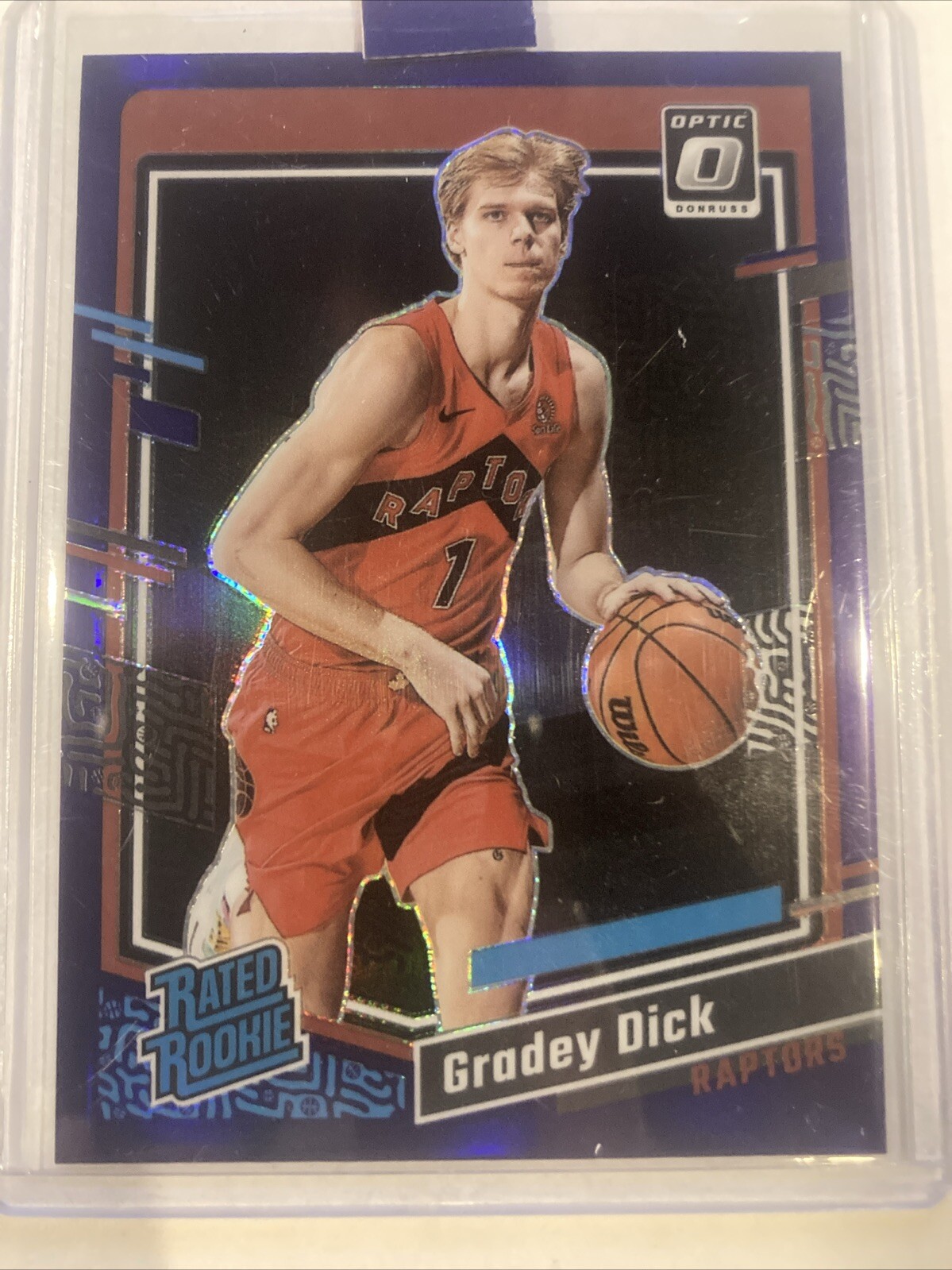 2023-24 Panini Donruss Optic - Rated Rookie Purple Prizm #212 Gradey Dick (RC)