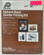 RARE 1977 Vintage PACE Natural Black Border Printing Kit PBM Darkroom Photo