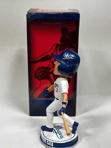 Steve Sax Signed Los Angeles Dodgers Bobblehead Player Bobblehead PSA 8A32081 - Picture 2 of 5