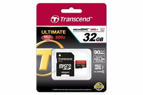 Transcend Memory Card Micro SD 32GB 600x + Adattatore SD TS32GUSDHC10U1 - Foto 1 di 4