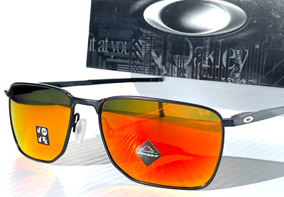 NEW Oakley EJECTOR Light Steel POLARIZED PRIZM Ruby Lens Sunglass 4142-15