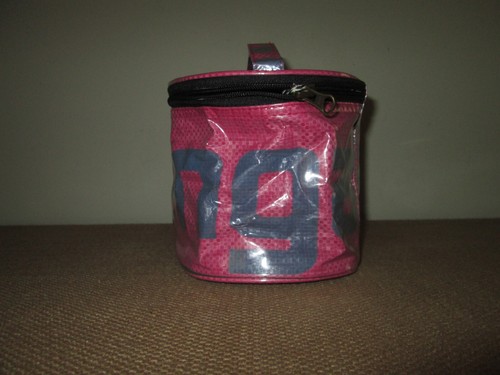 TORRAIN Recycled Coated Rice Paper Fish Print Cosmetic Toiletry Travel Bag NWT - Picture 4 of 6