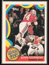 1989 Topps 1000 Yard Club #9 John Stephens New England Patriots