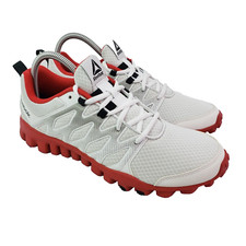 Reebok Realflex Transition 2 LP Mens Size 7.5 White Red Running Sneakers Shoes