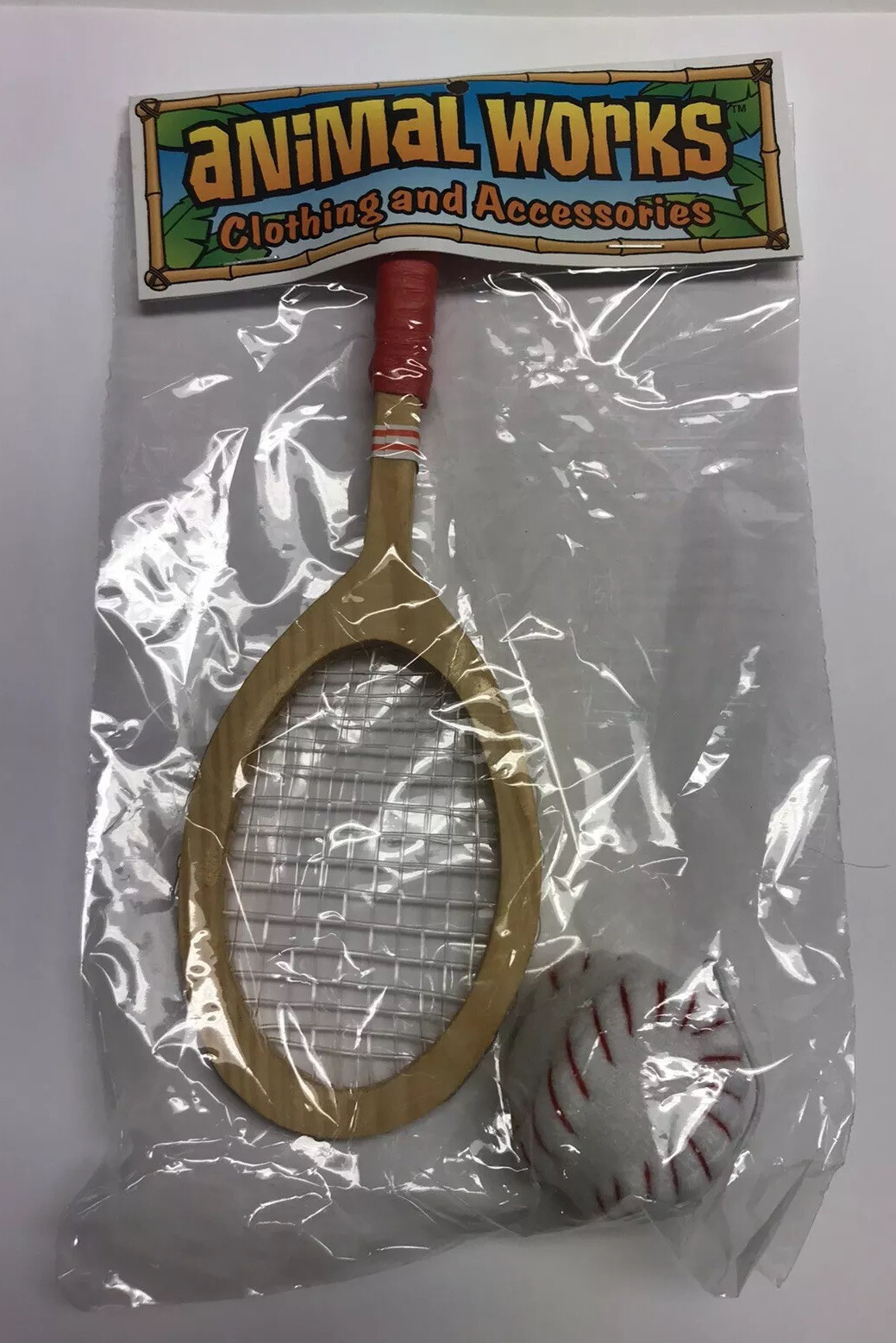 Miniature Tennis Racquet and Ball Set Crafts Dolls Gifts
