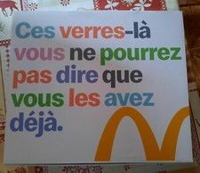 COFFRET VIDE des verres COCA COLA MC DO 2020, neuf , jamais utilisé .