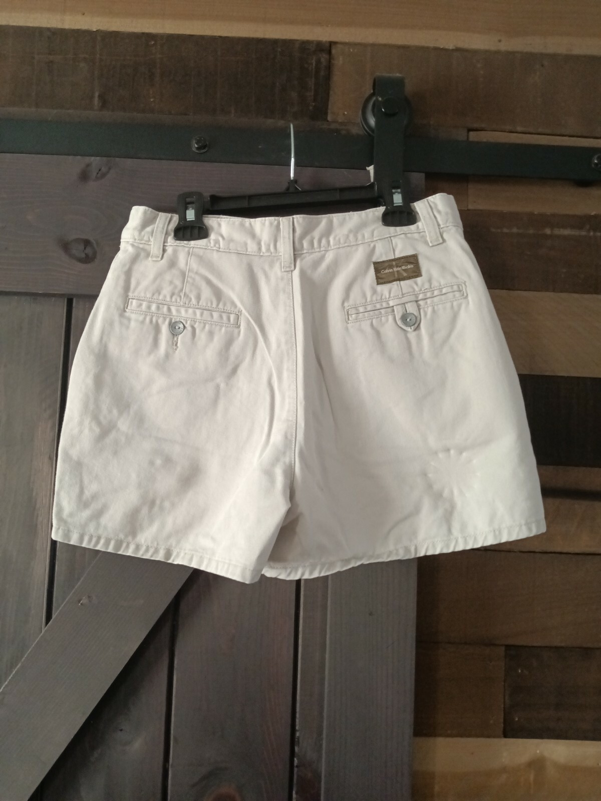 VINTAGE CALVIN KLEIN KHAKIS 5 CHINO STYLE ZIP DENIM COTTON SHORTS eBay