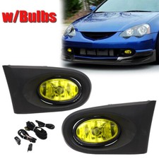 Fit 2002 2003 2004 Acura Rsx Yellow Lens Bumper Fog Lights Lamps Wbulbs Pair