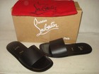 100% AUTH NEW MEN CHRISTIAN LOUBOUTIN COOLRAOUL SLIDE BLACK SANDALS EU 42/US 9 — photo 2