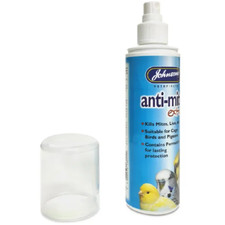 150ml JOHNSONS ANTI-MITE SPRAY EXTRA x1, x2, x6 bottles : Bird Pigeon Protection