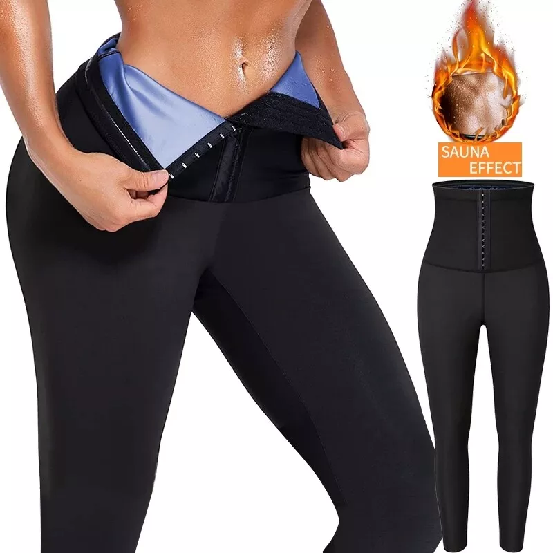 Women Polymer Sweat Sauna Pants Body Shaper Weight Loss Trainer Sports  Leggings